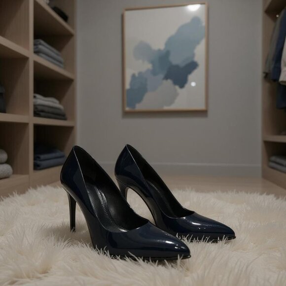 Gucci Patent Leather Pumps - Navy Size US 9.5 - EU 39.5 - Picture 1 of 5